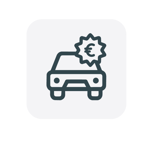 Fahrzeugbewertung vor Ort Das Icon symbolisiert den 2. Schritt beim Auto verkaufen in der Nähe.
